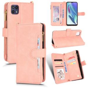 For Motorola Moto G50 Litchi Texture Zipper Leather Phone Case(Pink) (OEM)