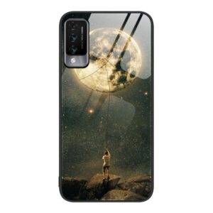 For Huawei Maimang 10 Colorful Painted Glass Phone Case(Moon) (OEM)