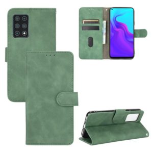 For Cubot X30 Solid Color Skin Feel Magnetic Buckle Horizontal Flip Calf Texture PU Leather Case with Holder & Card Slots & Wallet(Green) (OEM)