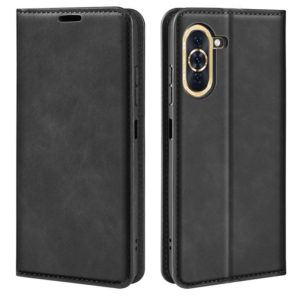 For Huawei Nova 10 Retro-skin Magnetic Suction Leather Phone Case(Black) (OEM)