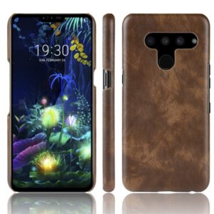 Shockproof Litchi Texture PC + PU Protective Case for LG V50 ThinQ 5G (Brown) (OEM)