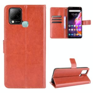 For Infinix Hot 10s X689 Crazy Horse Texture Horizontal Flip Leather Case with Holder & Card Slots & Lanyard(Brown) (OEM)