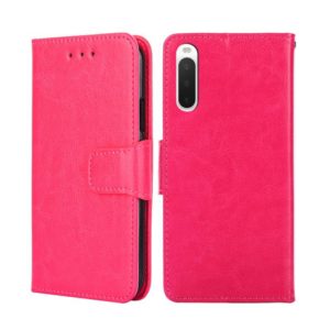 For Sony Xperia 10 IV Crystal Texture Leather Phone Case(Rose Red) (OEM)