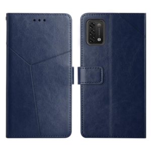 For UMIDIGI Power 5 Y Stitching Horizontal Flip Leather Phone Case(Blue) (OEM)