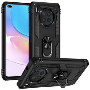 For Huawei nova 8i Shockproof TPU + PC Phone Case with 360 Degree Rotating Holder(Black) (OEM)