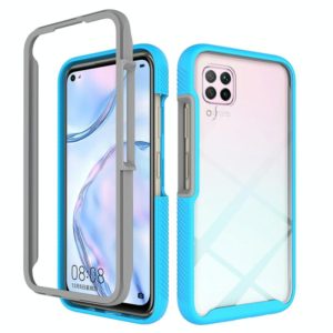 For Huawei P40 Lite Starry Sky Solid Color Series Shockproof PC + TPU Protective Case(Sky Blue) (OEM)