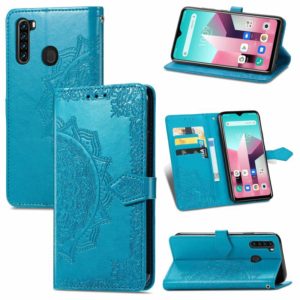 For Blackview A80 Pro Mandala Flower Embossed Horizontal Flip Leather Case with Holder & Three Card Slots & Wallet & Lanyard(Blue) (OEM)