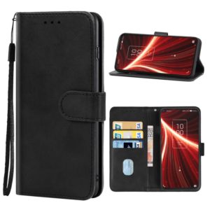 Leather Phone Case For TCL 10 5G(Black) (OEM)