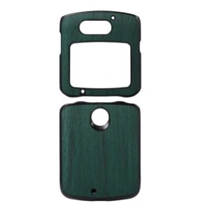 For Motorola Moto Razr 5G Wood Texture PU Phone Case(Green) (OEM)