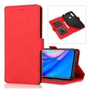 For Huawei Y9 Prime (2019) Retro Magnetic Closing Clasp Horizontal Flip Leather Case with Holder & Card Slots & Photo Frame & Wallet(Red) (OEM)