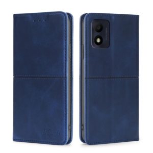 For Alcatel 1B 2022 Cow Texture Magnetic Horizontal Flip Leather Phone Case(Blue) (OEM)