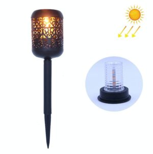 Outdoor Garden Solar 10 LED Flame Lamp Ground Plug Lawn Light(Warm Light) (OEM)