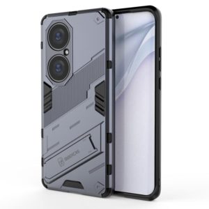For Huawei P50 Pro Punk Armor 2 in 1 PC + TPU Shockproof Case with Invisible Holder(Grey) (OEM)