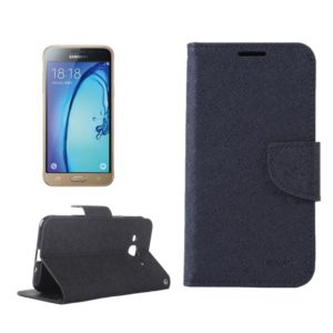 Color Matching Cross Texture Horizontal Flip Leather Case with Holder & Card Slots & Wallet for Galaxy J3 / J3109(Black) (OEM)