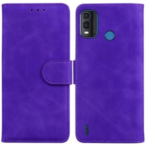 For Nokia G11 Plus Skin Feel Pure Color Flip Leather Phone Case(Purple) (OEM)