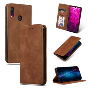 Retro Skin Feel Business Magnetic Horizontal Flip Leather Case for Xiaomi Redmi 7 / Redmi Y3(Brown) (OEM)