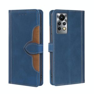 For Infinix Hot 11S/X6812 Stitching Skin Feel Magnetic Buckle Horizontal Flip PU Leather Case(Blue) (OEM)