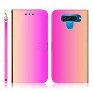 For LG Q60 Imitated Mirror Surface Horizontal Flip Leather Case with Holder & Card Slots & Wallet & Lanyard(Gradient Color) (OEM)