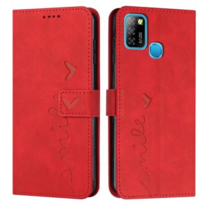 For Infinix Smart 5 / Hot 10 Lite Skin Feel Heart Pattern Leather Phone Case(Red) (OEM)