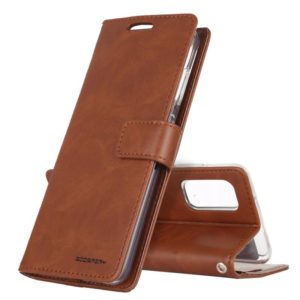 For Galaxy S20 GOOSPERY BLUE MOON DIARY Crazy Horse Texture Horizontal Flip Leather Case With Bracket & Card Slot & Wallet(Dark Brown) (OEM)