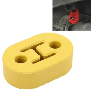 Universal Car Two Holes Adjustable Rubber Mounting Bracket Exhaust Tube Hanging Rubber Tube Car Exhaust Pipe Hanging Shackle Hanging Exhaust Hanging From Ear(Yellow) (OEM)