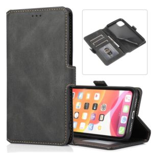 For iPhone 11 Retro Magnetic Closing Clasp Horizontal Flip Leather Case with Holder & Card Slots & Photo Frame & Wallet(Black) (OEM)