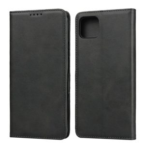For Google Pixel 4 Calf Texture Magnetic Horizontal Flip Leather Case with Holder & Card Slots & Wallet(Black) (OEM)