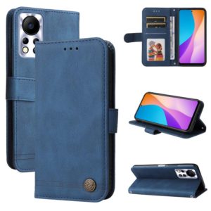 For Infinix Hot 11s NFC Skin Feel Life Tree Metal Button Leather Phone Case(Blue) (OEM)