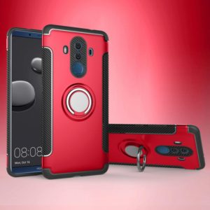 Magnetic 360 Degree Rotation Ring Holder Armor Protective Case for Huawei Mate 10 Pro (Red) (OEM)