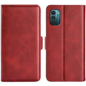 For Nokia G11/G21 Dual-side Magnetic Buckle Leather Phone Case(Red) (OEM)