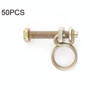 50 PCS M12 Adjustable Color Galvanized Iron Double Wire Hose Clamps (OEM)