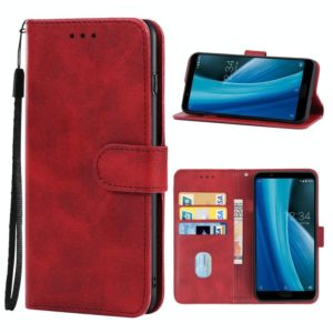 Leather Phone Case For Sharp Aquos Sense 3 Plus(Red) (OEM)
