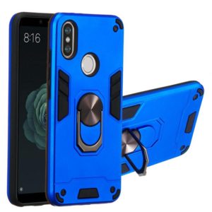 For Xiaomi Mi 6X / A2 2 in 1 Armour Series PC + TPU Protective Case with Ring Holder(Dark Blue) (OEM)