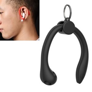 For AirPods 1 / 2 / AirPods Pro / Huawei FreeBuds 3 Wireless Earphones Silicone Anti-lost Lanyard Ear Hook(Black) (OEM)