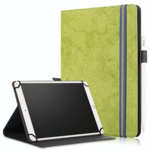For 9-11 inch Marble Cloth Texture Horizontal Flip Universal Tablet PC Leather Case with Pen Slot & Holder(Green) (OEM)