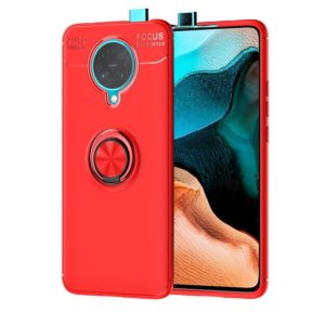 For Xiaomi Redmi K30 Pro Metal Ring Holder 360 Degree Rotating TPU Case(Red+Red) (OEM)
