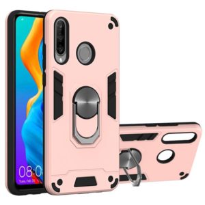 For Huawei P30 Lite / nova 4e 2 in 1 Armour Series PC + TPU Protective Case with Ring Holder(Rose Gold) (OEM)