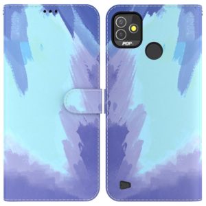For Tecno Pop 5P Watercolor Pattern Horizontal Flip Leather Phone Case(Winter Snow) (OEM)