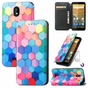For Vodafone Smart E11 CaseNeo Colorful Magnetic Leather Case with Holder & Card Slot & Wallet(Colorful Cube) (OEM)