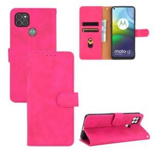 For Motorola Moto G9 Power Solid Color Skin Feel Magnetic Buckle Horizontal Flip Calf Texture PU Leather Case with Holder & Card Slots & Wallet(Rose Red) (OEM)