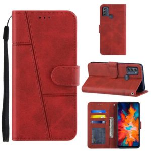 For Motorola Moto G50 Stitching Calf Texture Buckle Leather Phone Case(Red) (OEM)