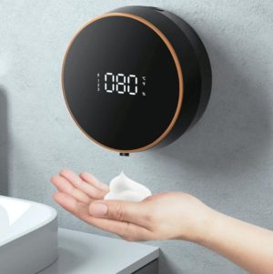 W1 Wall-Mounted Smart Infrared Sensor USB Charging Foam Soap Dispenser(Black) (OEM)