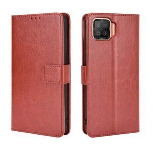 For OPPO F17 / A73 2020 Retro Crazy Horse Texture Horizontal Flip Leather Case with Holder & Card Slots & Photo Frame(Brown) (OEM)