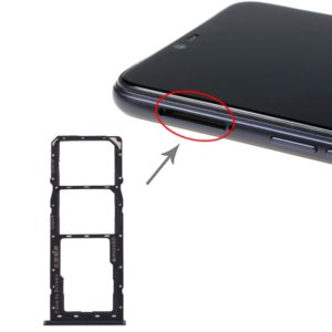 For Realme 2 SIM Card Tray + SIM Card Tray + Micro SD Card Tray (Black) (OEM)