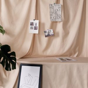 1 x 1.2m Photo Background Cloth Increased Widened Photography Cloth Live Broadcast Solid Color Cloth(Beige) (OEM)
