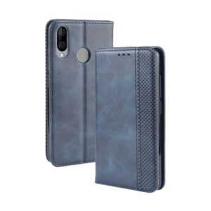 Magnetic Buckle Retro Crazy Horse Texture Horizontal Flip Leather Case for Wiko VIEW 3 LITE , with Holder & Card Slots & Photo Frame(Blue) (OEM)
