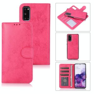 For Samsung Galaxy S20 Retro 2 in 1 Detachable Magnetic Horizontal Flip TPU + PU Leather Case with Holder & Card Slots & Photo Frame & Wallet(Pink) (OEM)