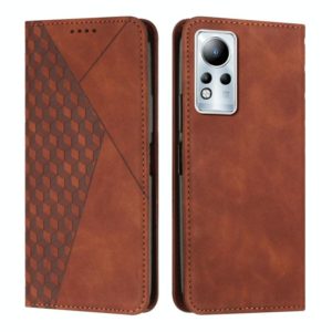For Infinix Note 11 Diamond Splicing Skin Feel Magnetic Leather Phone Case(Brown) (OEM)