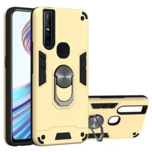 For vivo V15 2 in 1 Armour Series PC + TPU Protective Case with Ring Holder(Gold) (OEM)