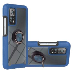 For Xiaomi Mi 10T / 10T Pro Starry Sky Solid Color Series Shockproof PC + TPU Protective Case with Ring Holder & Magnetic Function(Blue) (OEM)